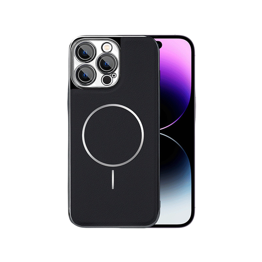 Fully covered magnetic leather phone case LEKCASE