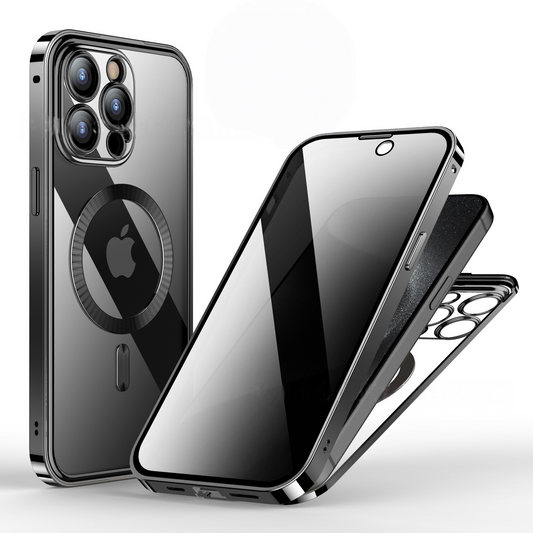 LEKCASE|Double-sided Protective Mobile Phone Case With Metal Frame And Snap Button