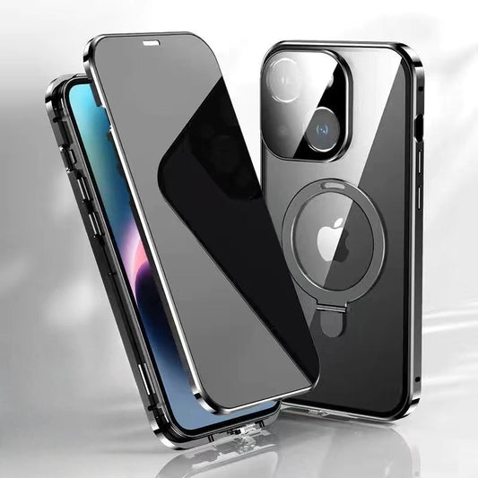 LEKCASE|Double-sided Metal Phone Case With Magnetic Bracket And Wireless Charger