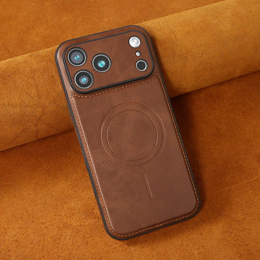 LEKCASE Magnetic Premium Leather Phone Case for iPhone 17 Series LEKCASE