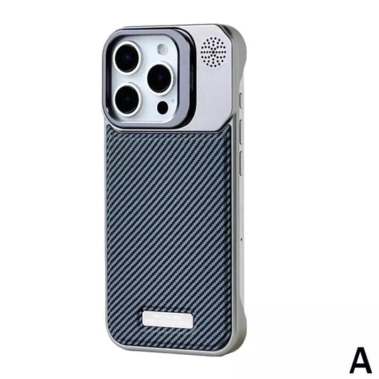 Frameless carbon fiber pattern magnetic lens holder protective cover LEKCASE