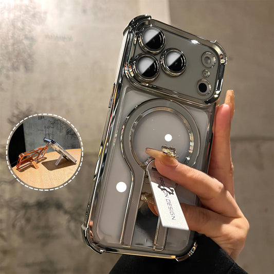 LEKCASE | Invisible Bracket Magnetic Electroplating Mobile Phone Case