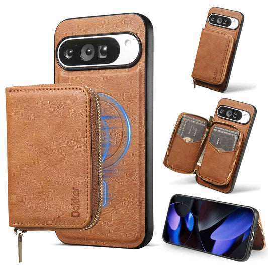 Zipper Leather Case Magnetic Phone Case