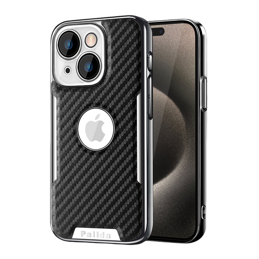 Carbon Fiber Pattern Magnetic Mobile Phone Case With Built-in HD Lens Film LEKCASE