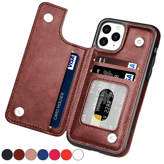 Luxury leather iPhone case with card slot