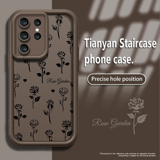 Fashionable rose-print phone case LEKCASE