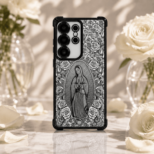 Our Lady of Guadalupe & Rose-Themed Phone Case for Samsung Galaxy S26/S25/S24/S23 Series LEKCASE