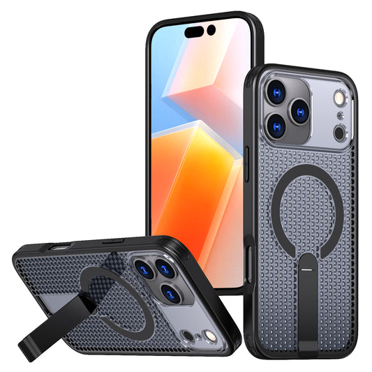 Magnetic Breathable For iPhone Case With Kickstand LEKCASE