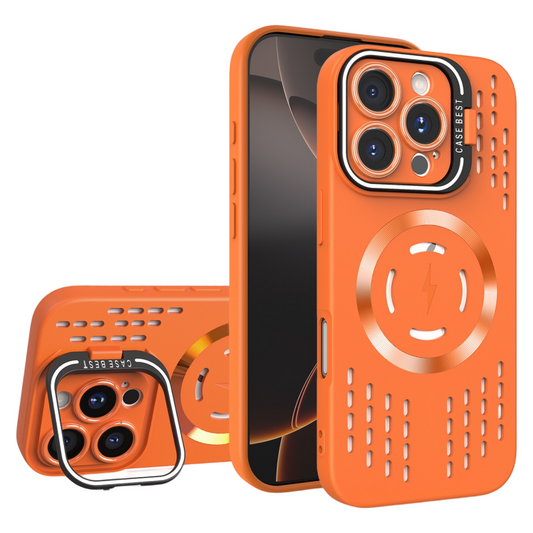 iPhone Full-Coverage Magnetic Stand Case with Heat Dissipation LEKCASE