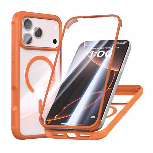 iPhone Drop-Proof Double-Sided Glass Protective Magnetic Phone Case (Includes Privacy Screen Protector) LEKCASE