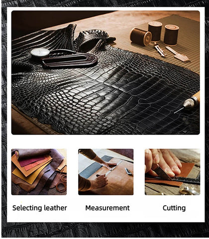 Crocodile-patterned leather stand magnetic phone case LEKCASE