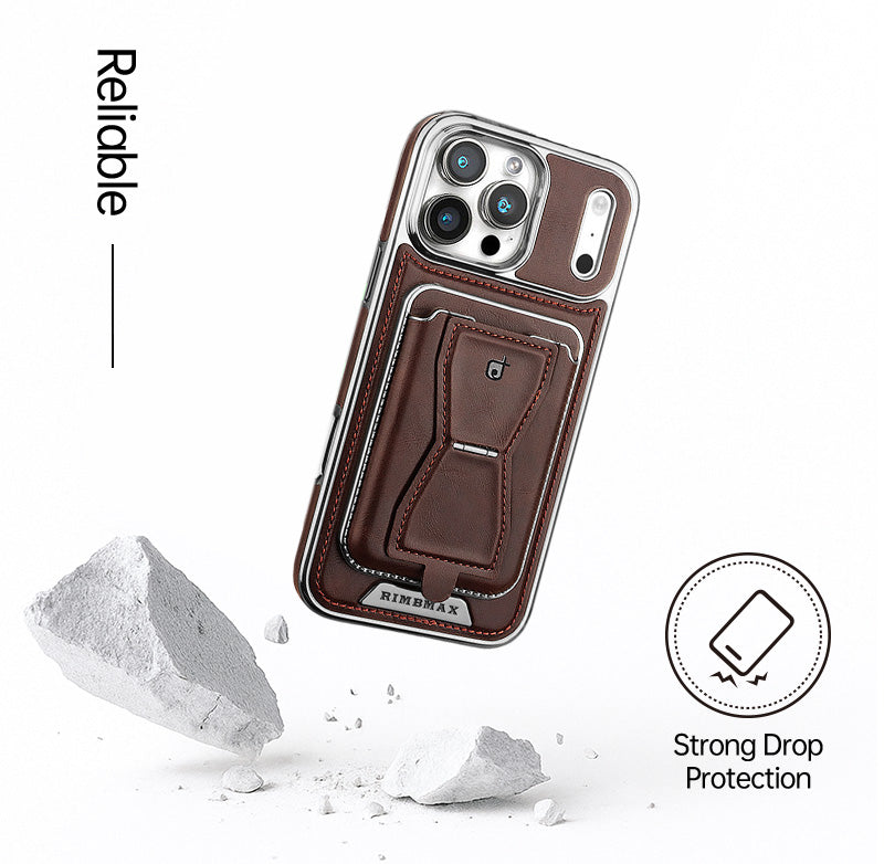 Leather Wallet Case with Magnetic Stand-LEKCASE LEKCASE