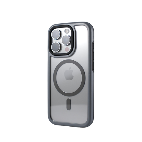 Contrast Color Frame Transparent Magnetic Phone Case
