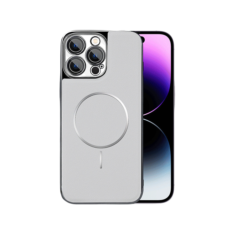 Fully covered magnetic leather phone case LEKCASE
