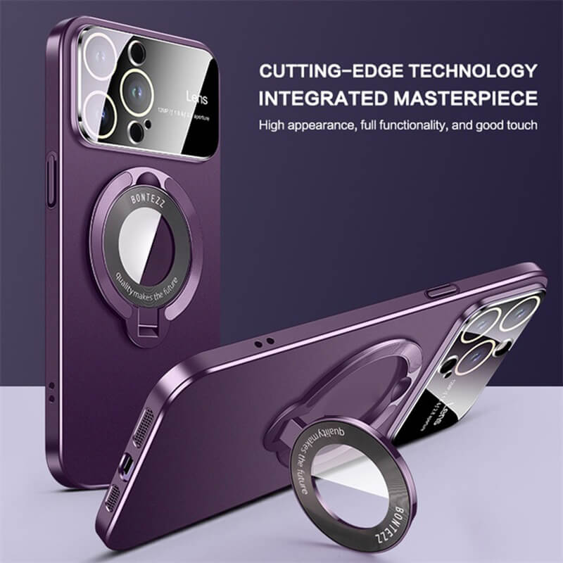 Large window phone case leak label magnetic bracket for iPhone 15promax case 