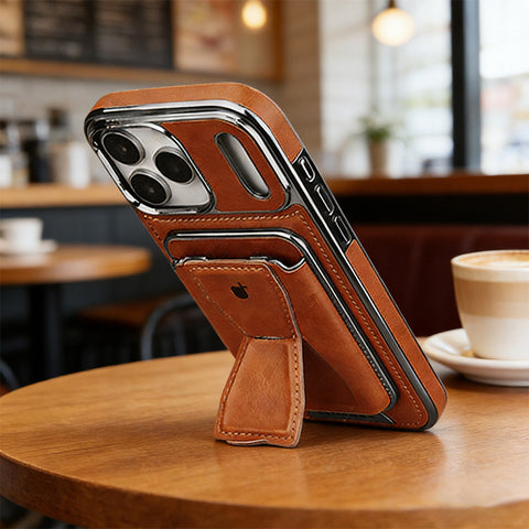 Leather Wallet Case with Magnetic Stand-LEKCASE LEKCASE