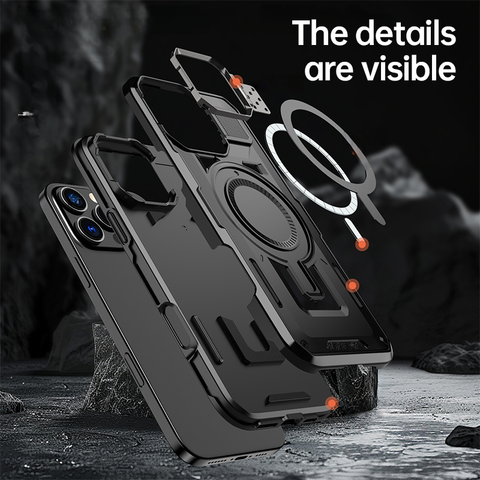 Magnetic Lens Bracket With Armor And Anti-fall Cover
