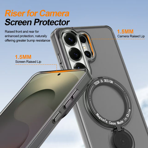 Samsung Galaxy S26 Series Magnetic Case with 360° Rotating Stand LEKCASE