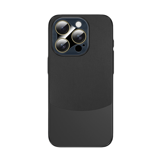 Plain Leather Stitching Two-color Mobile Phone Case