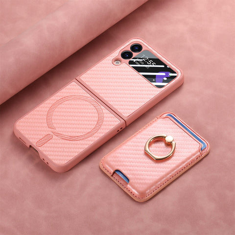 Samsung Z Flip6 Carbon Fiber Texture Magnetic Phone Case LEKCASE