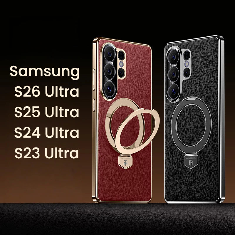 Samsung Vegan Leather Magnetic Stand Phone Case LEKCASE