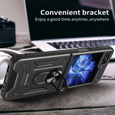 Samsung Z Flip 7 Folding Armor Sliding Window Phone Case LEKCASE