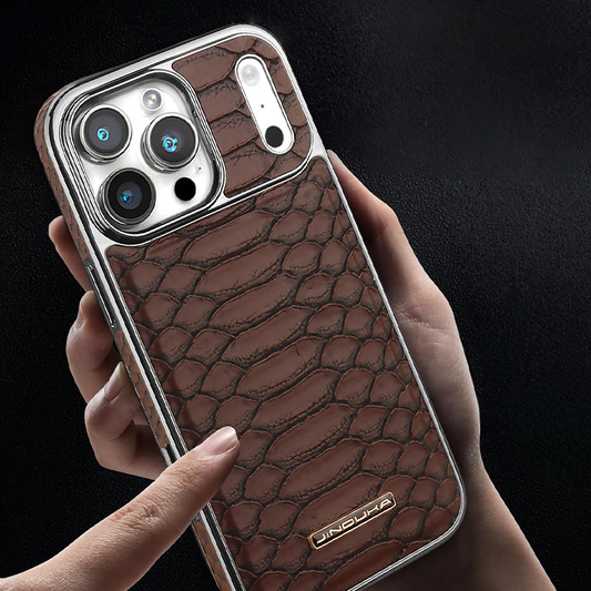 LEKCASE | iPhone 17 Snakeskin Design Electroplated Magnetic Phone Case