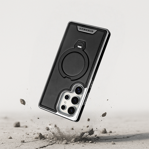 LEKCASE | High-end Leather Texture Mobile Phone Case With Rotating Magnetic Bracket