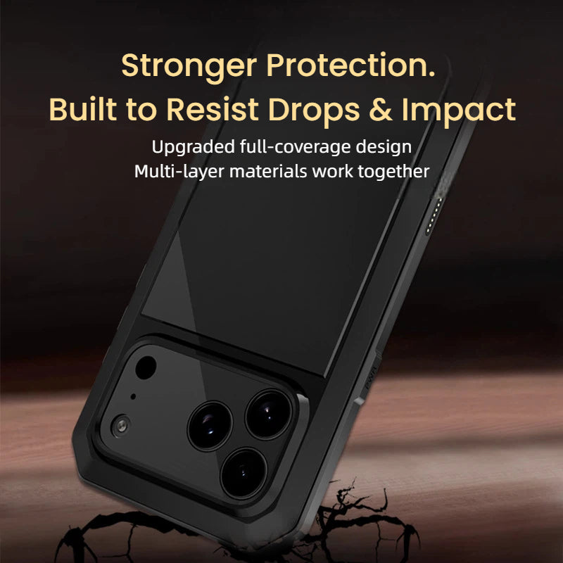 Metal shockproof magnetic phone case for iPhone LEKCASE