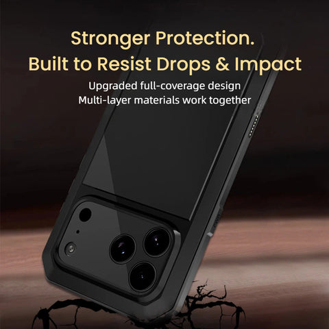 Metal shockproof magnetic phone case for iPhone LEKCASE