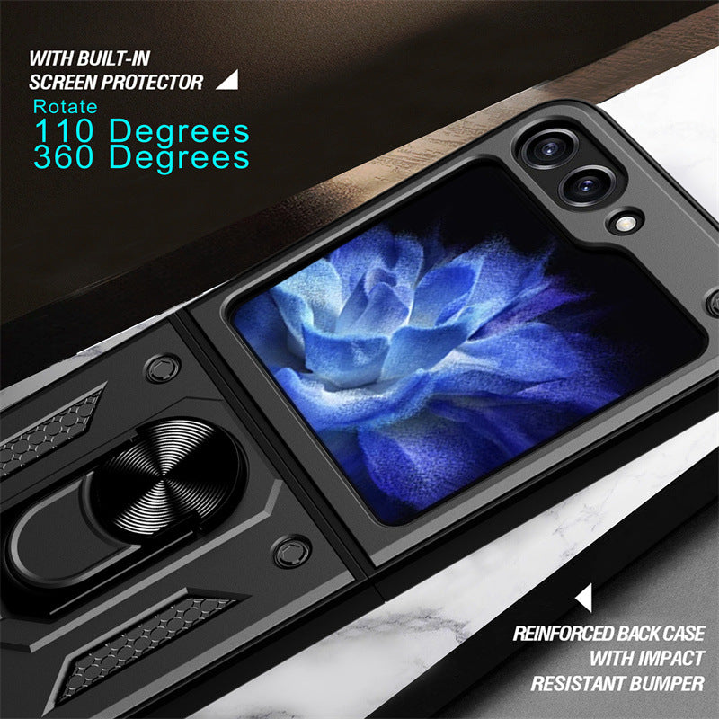 Samsung Z Flip 7 Folding Armor Sliding Window Phone Case LEKCASE