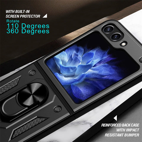 Samsung Z Flip 7 Folding Armor Sliding Window Phone Case LEKCASE