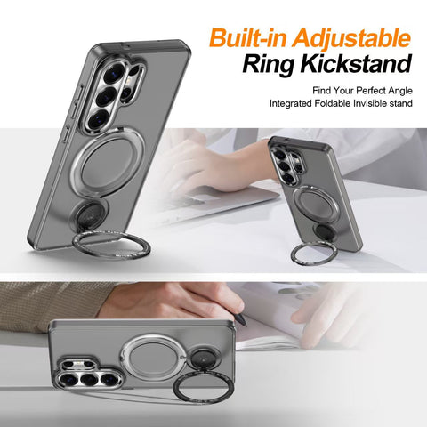 Samsung Galaxy S26 Series Magnetic Case with 360° Rotating Stand LEKCASE