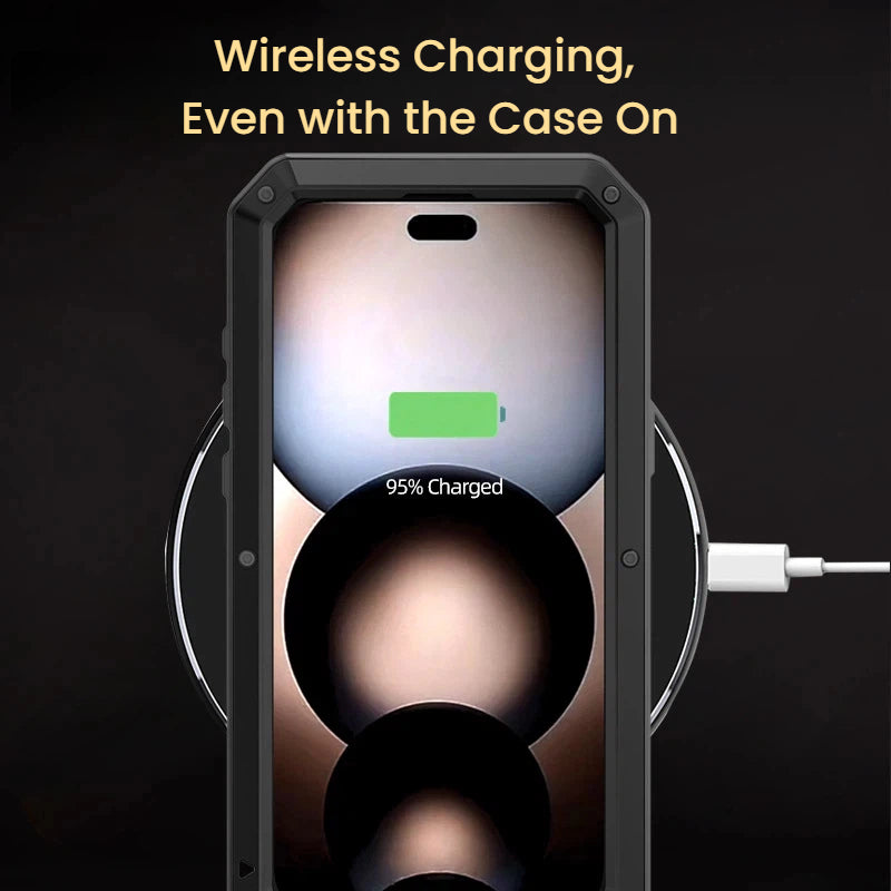Metal shockproof magnetic phone case for iPhone LEKCASE