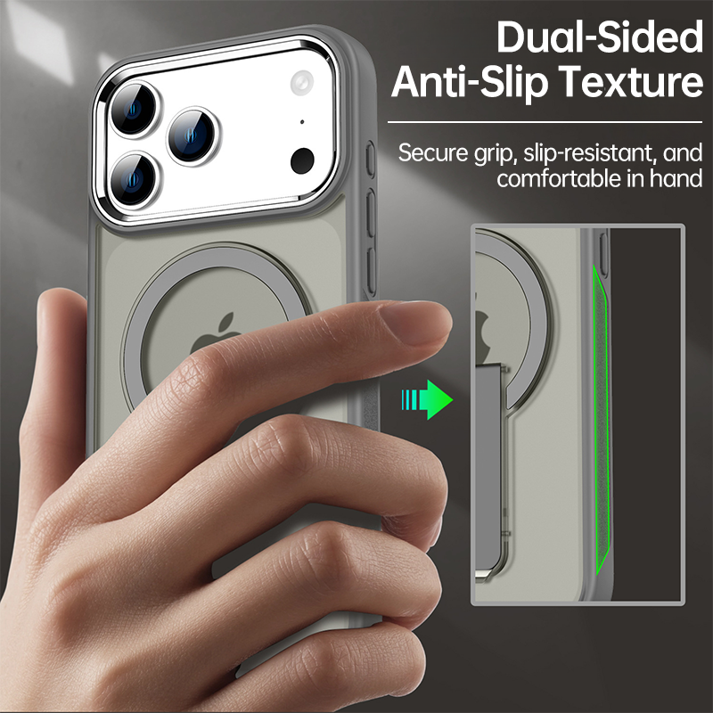 LEKCASE iPhone 17 Series Magnetic Frosted Case with Vertical Stand – Shockproof & Slim Design LEKCASE