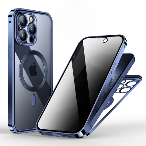 LEKCASE|Double-sided Protective Mobile Phone Case With Metal Frame And Snap Button