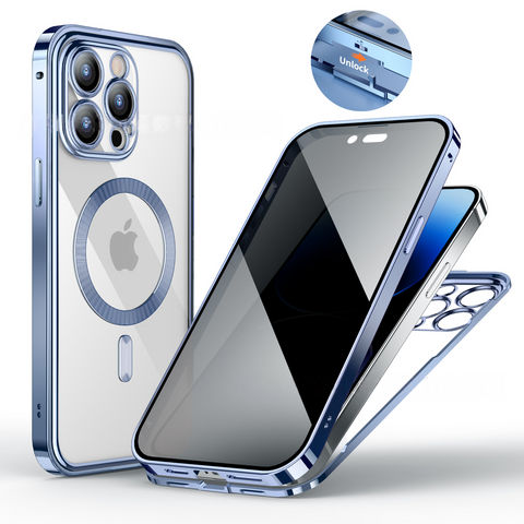 LEKCASE|Double-sided Protective Mobile Phone Case With Metal Frame And Snap Button