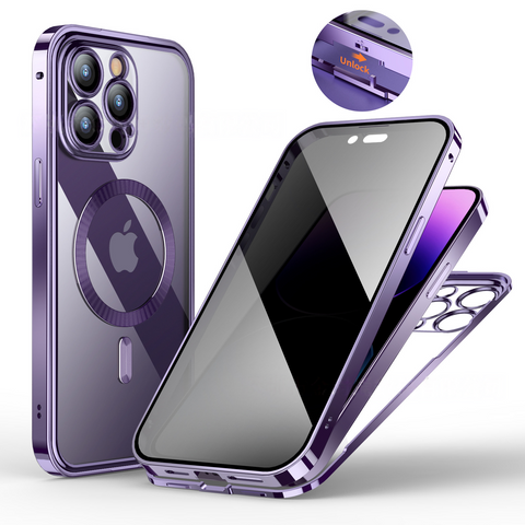 LEKCASE|Double-sided Protective Mobile Phone Case With Metal Frame And Snap Button