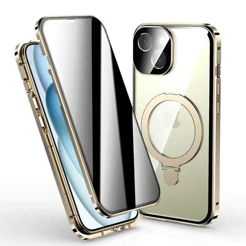 LEKCASE|Double-sided Metal Phone Case With Magnetic Bracket And Wireless Charger