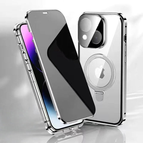 LEKCASE|Double-sided Metal Phone Case With Magnetic Bracket And Wireless Charger