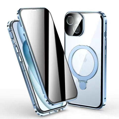 LEKCASE|Double-sided Metal Phone Case With Magnetic Bracket And Wireless Charger