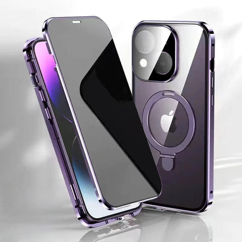 LEKCASE|Double-sided Metal Phone Case With Magnetic Bracket And Wireless Charger