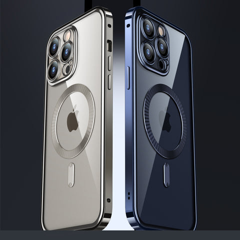 LEKCASE|Double-sided Protective Mobile Phone Case With Metal Frame And Snap Button