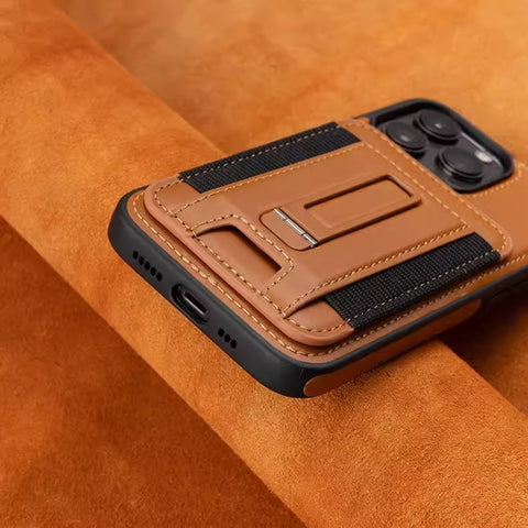 LEKCASE | Leather Magnetic Card Holder Phone Case