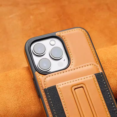 LEKCASE | Leather Magnetic Card Holder Phone Case