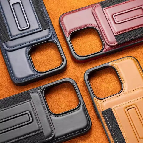 LEKCASE | Leather Magnetic Card Holder Phone Case