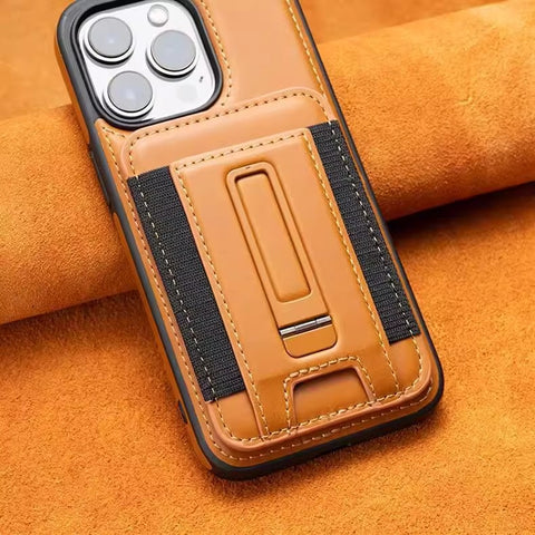 LEKCASE | Leather Magnetic Card Holder Phone Case