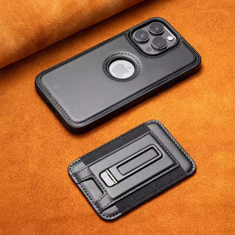 LEKCASE | Leather Magnetic Card Holder Phone Case