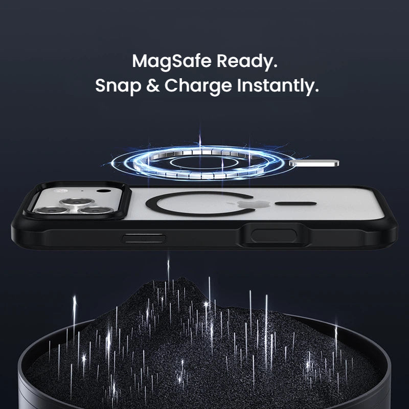 iPhone Drop-Proof Double-Sided Glass Protective Magnetic Phone Case (Includes Privacy Screen Protector) LEKCASE
