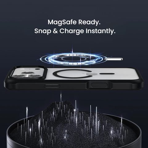 iPhone Drop-Proof Double-Sided Glass Protective Magnetic Phone Case (Includes Privacy Screen Protector) LEKCASE